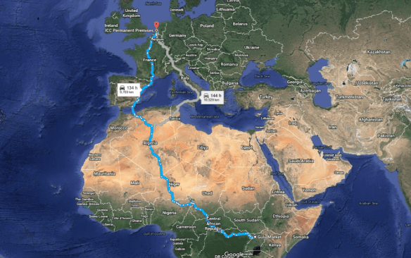 From Gulu to ICC_google maps